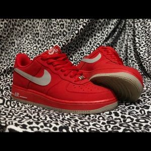 Red Nike Air Force Ones